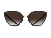 Titanium square sunglasses for women GRESSO Capri with Zeiss polarized brown lenses #color_brown-gradient