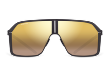 Titanium shield sunglasses for men and women GRESSO Nevada with Zeiss polarized bronze lenses #color_bronze-mirror