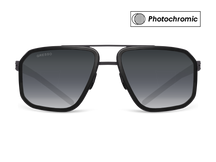 Titanium aviator sunglasses for men GRESSO Vancouver with Zeiss photochromic grey lenses #color_grey―photochromic