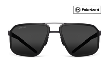 Titanium aviator sunglasses for men GRESSO Vancouver with Zeiss polarized grey lenses #color_grey-polarized